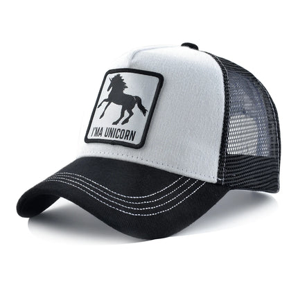 Fashion Trucker Cap mit Einhorn-Patch für Erwachsene, Unisex, in lässigem Stil