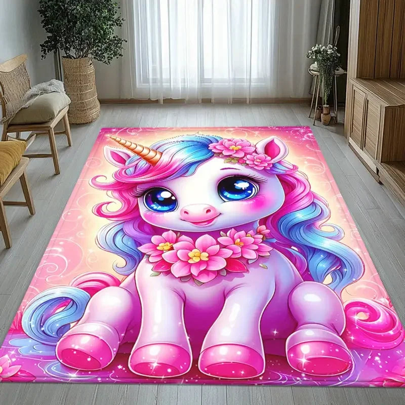 Dein bunter Einhorn Teppich mit Regenbogen