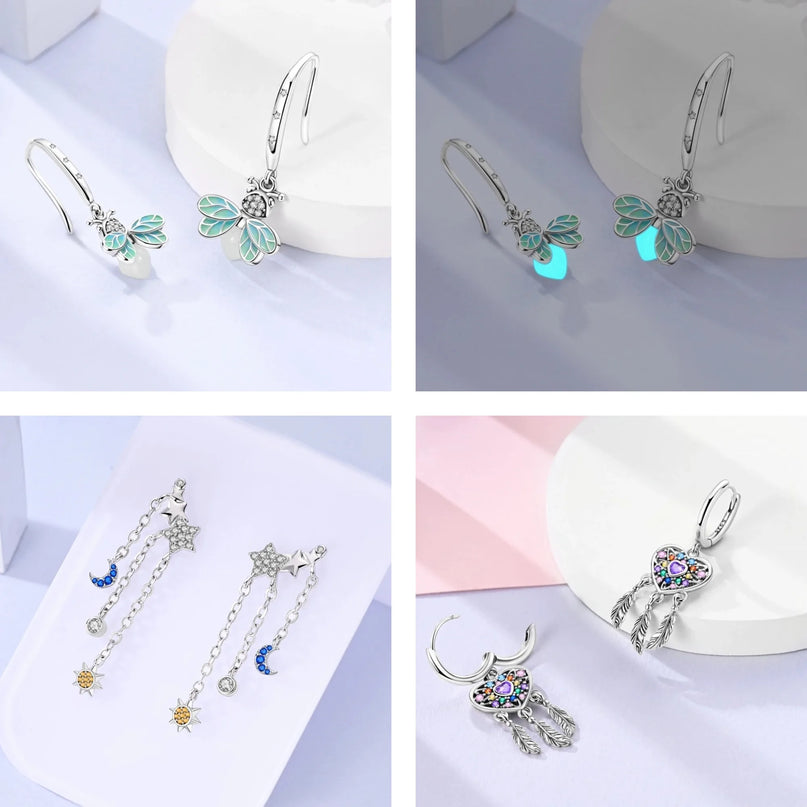 Süße Einhorn Ohrringe mit blauen Augen!