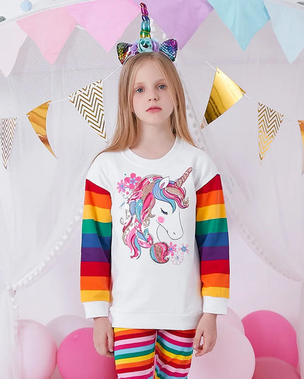 Glitzernder Einhorn Hoodie für kleine