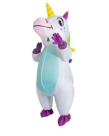 Flieg los mit diesem aufblasbaren Einhorn