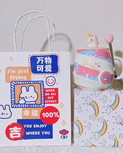 Deine süße Einhorn Tasse mit Löffel!