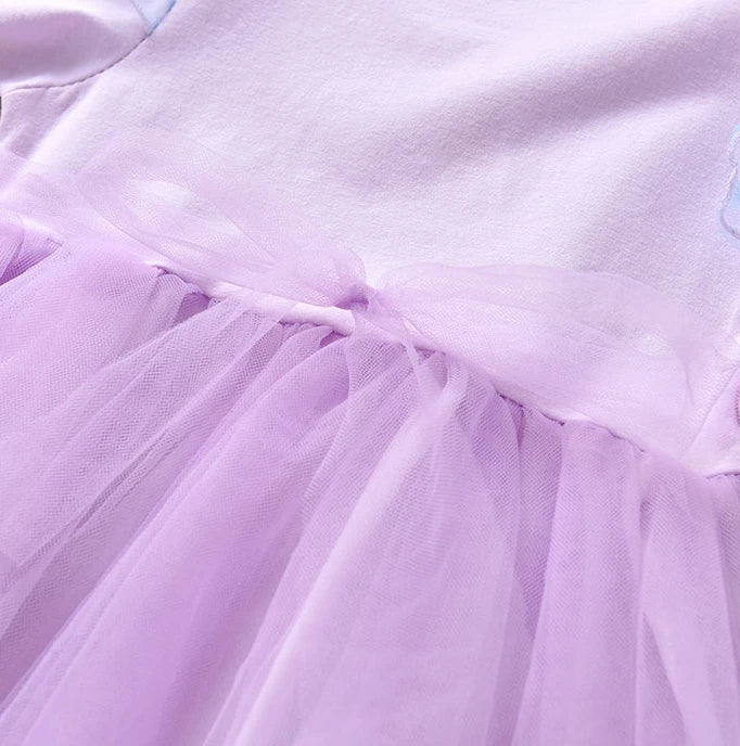 Dein bezauberndes Einhorn Kleid Blau Langarm!