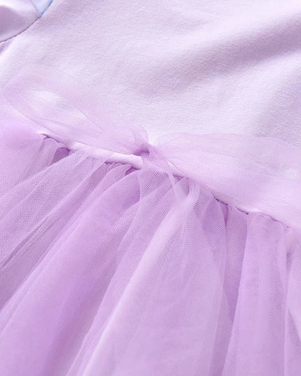 Dein bezauberndes Einhorn Kleid Lila Langarm!
