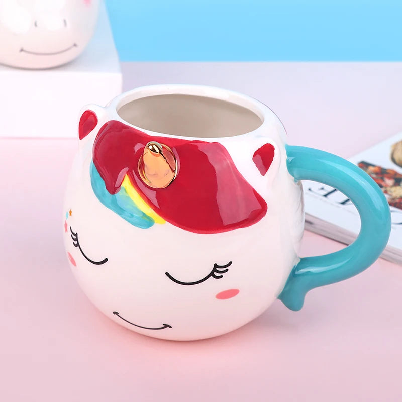 Deine handbemalte Regenbogen Einhorn Tasse!