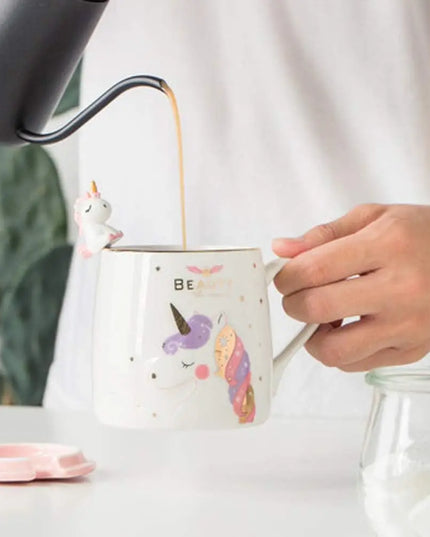 Deine zauberhafte Einhorn Tasse mit Deckel!