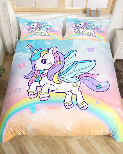 Deine Einhorn Bettwäsche für lila