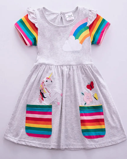 Dein fröhliches Einhorn Kleid in Seeblau!
