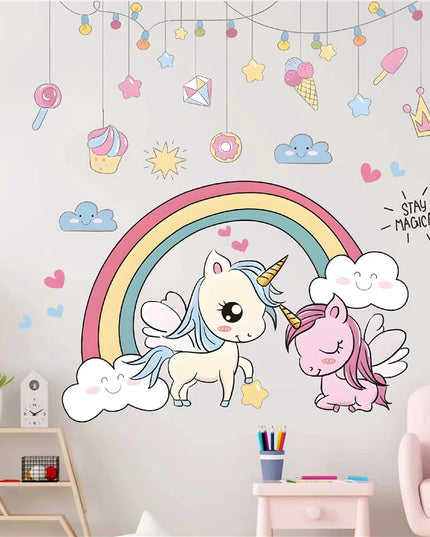 Dein Einhorn Wandtattoo: Regenbogenliebe für