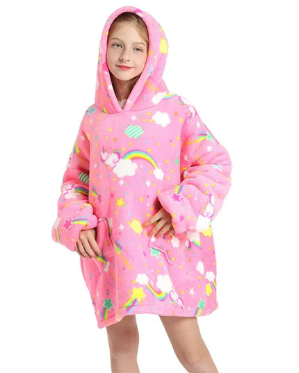 Dein Einhorn Decke Bademantel für Kids!