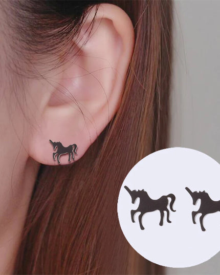 Cool Black Einhorn Ohrringe!