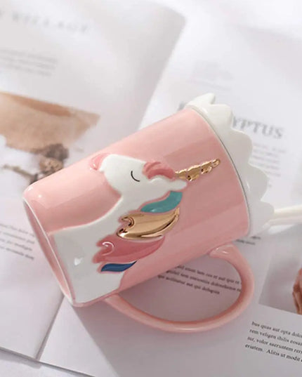Deine zauberhafte Einhorn Tasse mit Deckel!