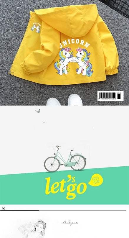 Deine fröhliche Einhorn Jacke in Blau!