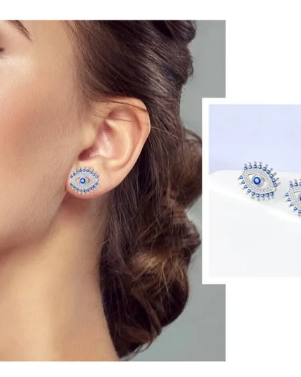 Niedliche Einhorn Ohrringe mit blauen Augen!