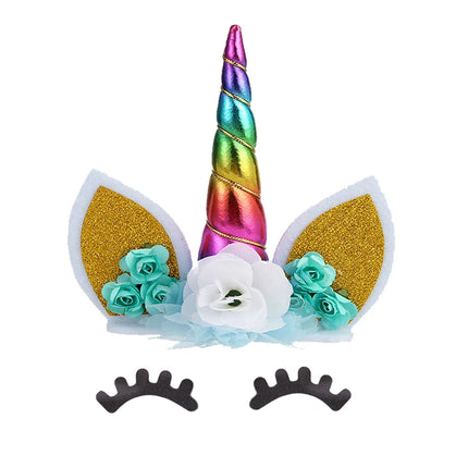 Farbenfrohe Einhorn Backform Deko-Set
