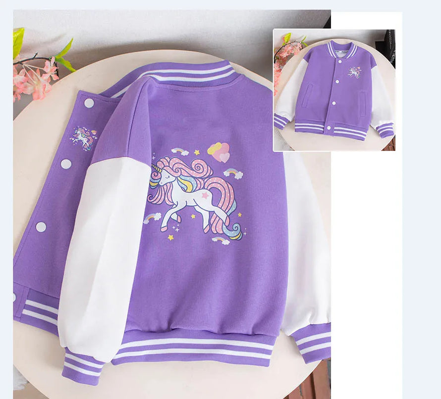 Deine süße Einhorn Baseball Jacke!