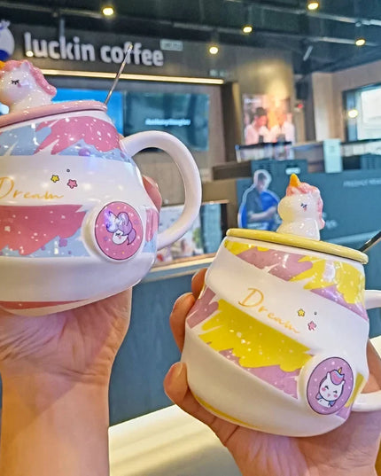 Deine magische Einhorn Tasse mit Löffel!