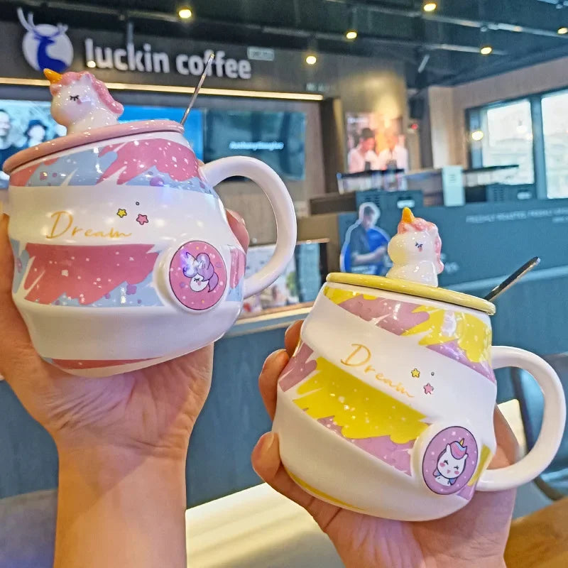 Deine magische Einhorn Tasse mit Löffel!