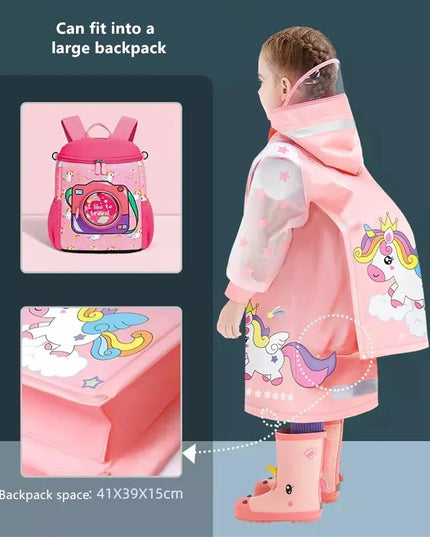 Dein Einhorn Regenponcho mit Rucksack-Platz!