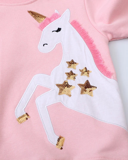 Dein süßer Einhorn Pullover mit Pailletten!