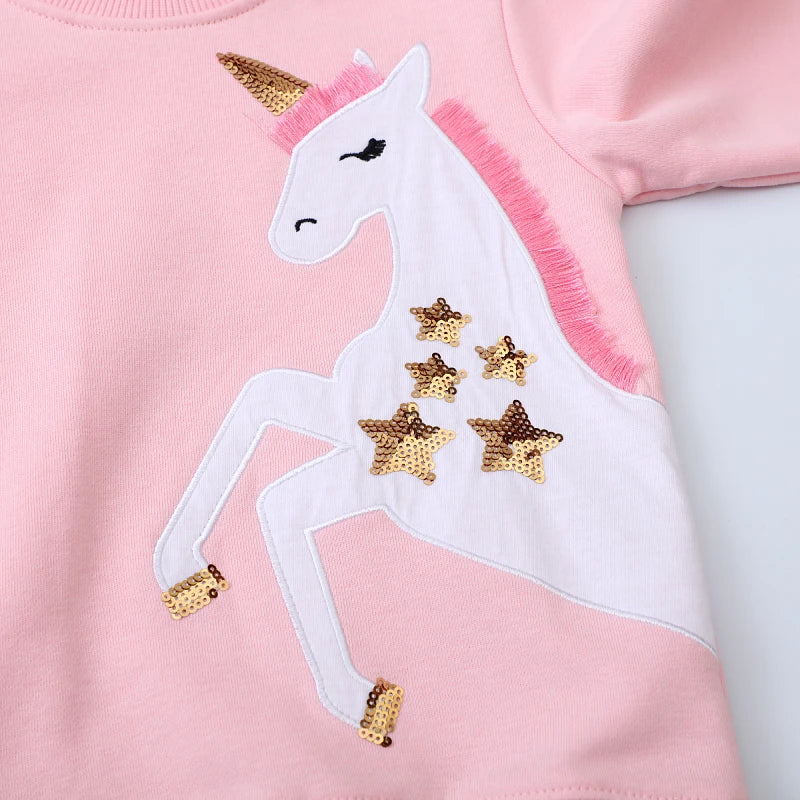 Dein süßer Einhorn Pullover mit Pailletten!