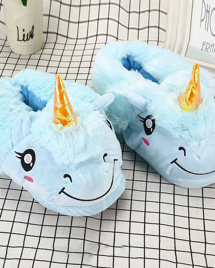 Kuschelige Einhorn Hausschuhe für den Winter