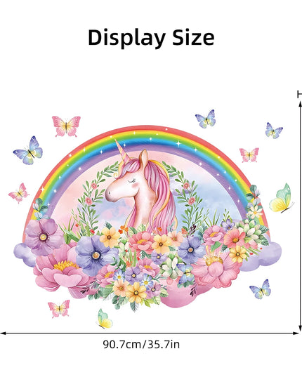 Dein Einhorn Wandtattoo mit Wolken &