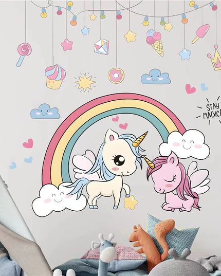 Dein Einhorn Wandtattoo: Regenbogenliebe für