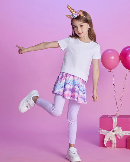 Freche Einhorn Leggings mit Regenbogen-Rock!