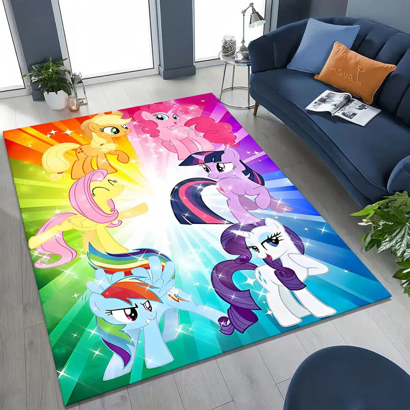 Einhorn Sessel mit farbenfrohem My Little Pony Cartoon-Motiv, ideal für Kinderzimmer