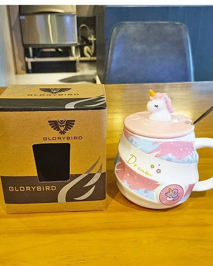Deine magische Einhorn Tasse mit Löffel!