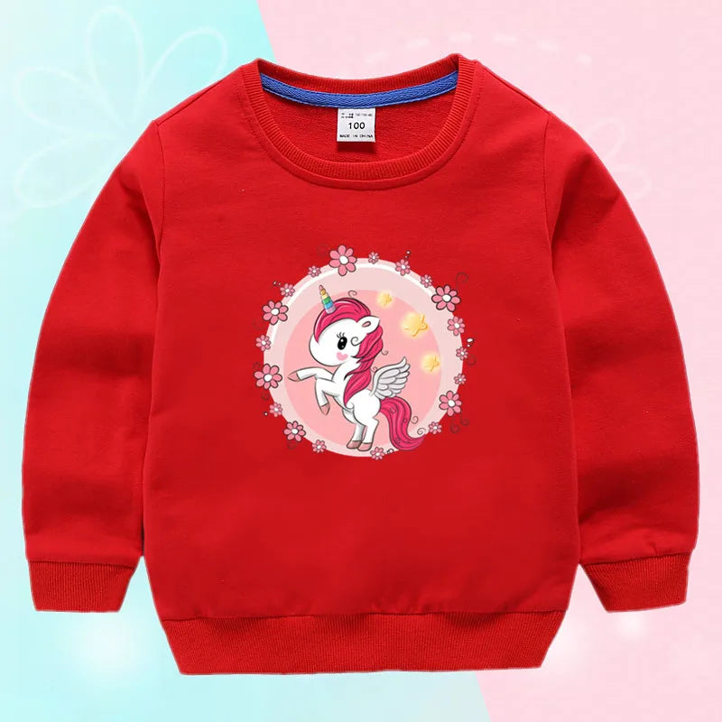 Entzückender Einhorn Pullover in Rot!