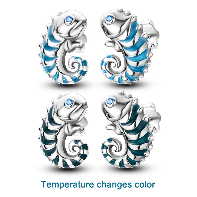 Niedliche Einhorn Ohrringe mit blauen Augen!