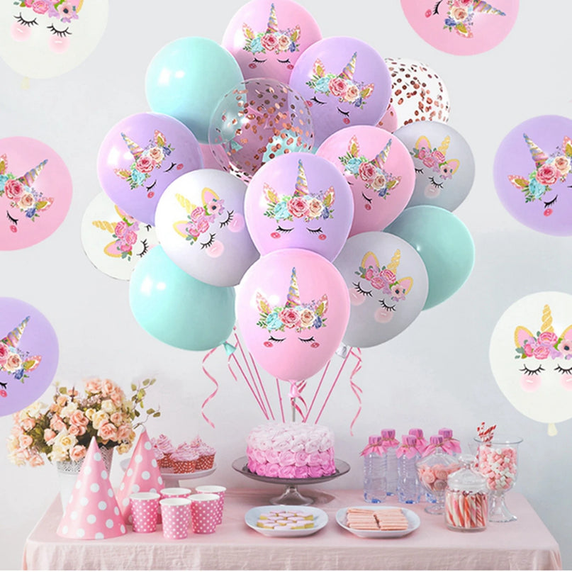 Konfetti-Zauber mit Einhorn Deko Ballons!