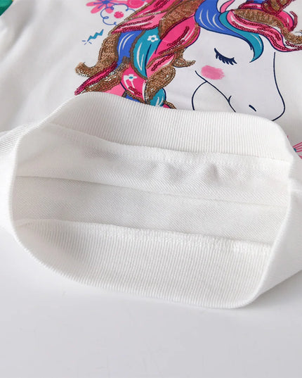 Glitzernder Einhorn Hoodie für kleine