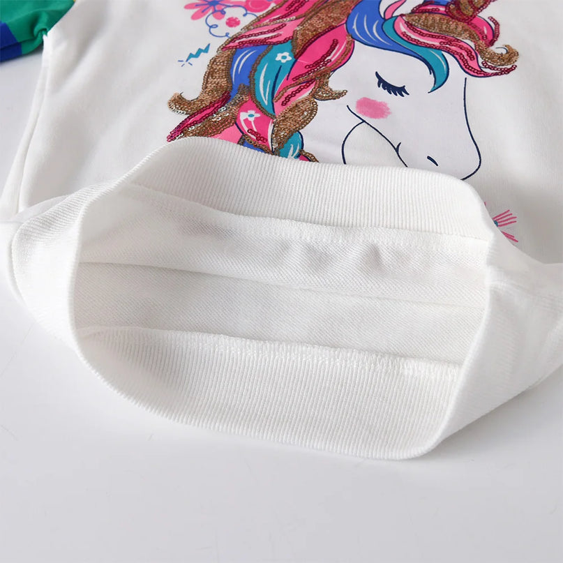 Glitzernder Einhorn Hoodie für kleine