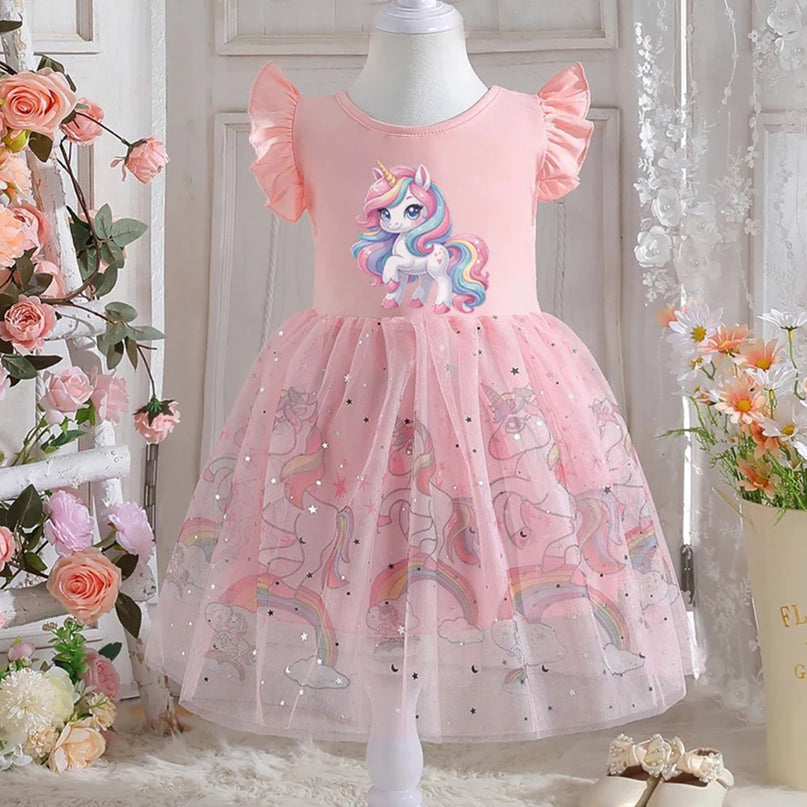 Dein strahlendes Einhorn Kleid mit bunten