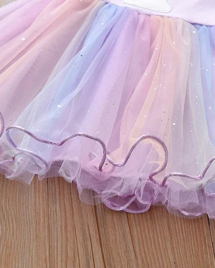 Dein bezauberndes Einhorn Kleid Blau Langarm!