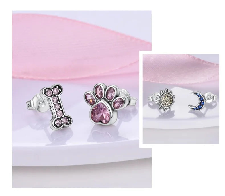 Niedliche Einhorn Ohrringe mit blauen Augen!