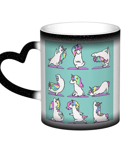 Feurige Einhorn Tasse für deine Yoga-Reise!