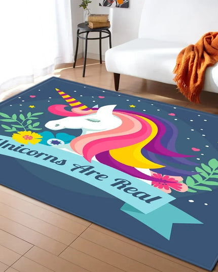 Dein Einhorn Teppich mit pinkem Schloss!