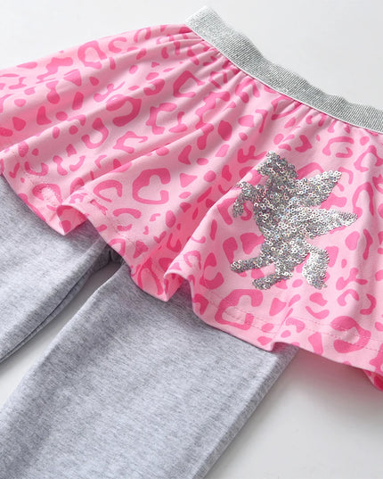 Deine Einhorn Leggings mit Glitzer-Rock