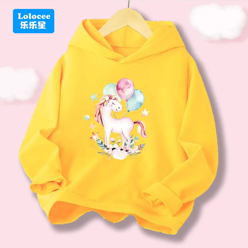 Leuchtend rot: Dein Einhorn Hoodie!