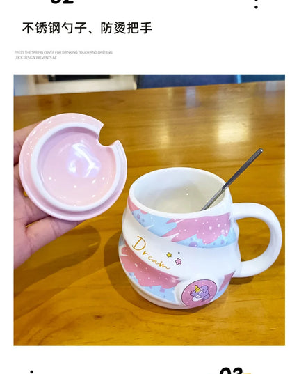 Deine magische Einhorn Tasse mit Löffel!