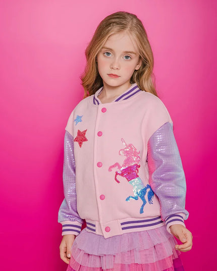 Deine coole Einhorn Jacke im Baseball-Stil