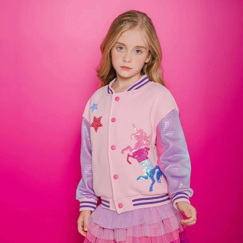 Deine coole Einhorn Jacke im Baseball-Stil