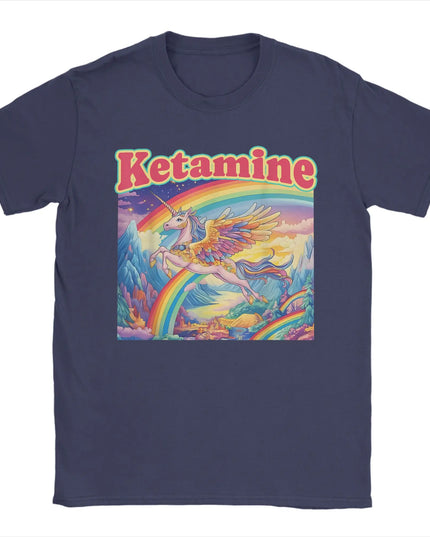 Navy Blue Einhorn T-Shirt mit Regenbogen Notfall Bild