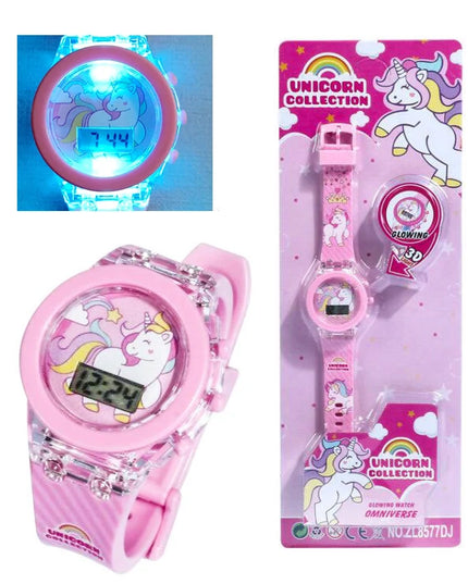 Leuchtende Disney Einhorn Uhr mit digitaler LED-Anzeige für Kinder