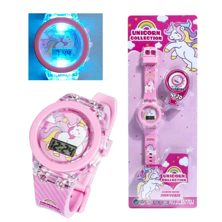 Leuchtende Disney Einhorn Uhr mit digitaler LED-Anzeige für Kinder
