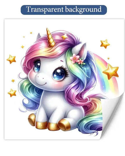 Dein Einhorn Wandtattoo Regenbogen-Zauber!